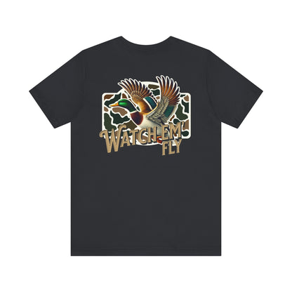 Watch Em' Fly Unisex Jersey Tee - 'Watch 'Em Fly' Design for Nature Lovers